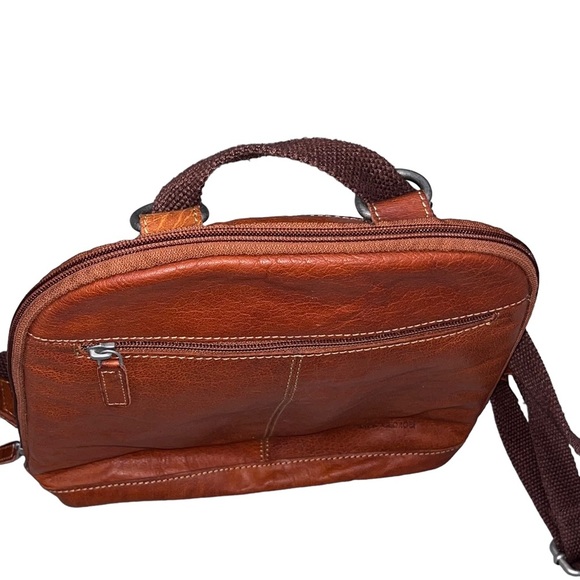 Jack Georges Small Brown Leather Voyager Backpack main image 8